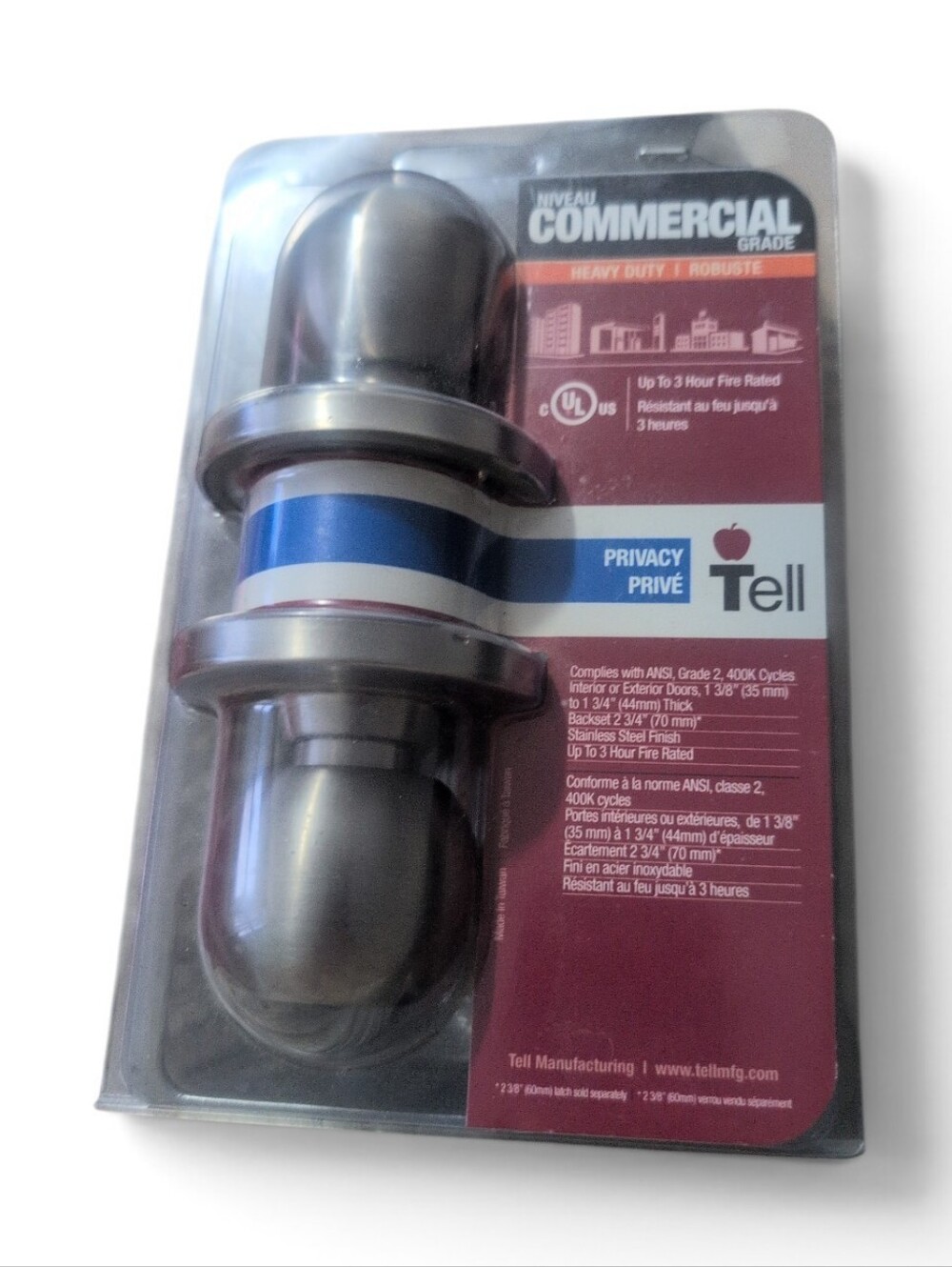 Tell Empire Commercial Privacy Ball Knob Stainless Steel Heavy Duty Grade 2 - Picture 2 of 4